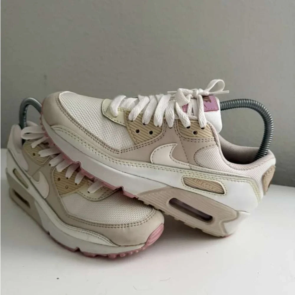 Nike Women's Air Max Sneakers - Cream, Pink, and White - Picture 3 of 8
